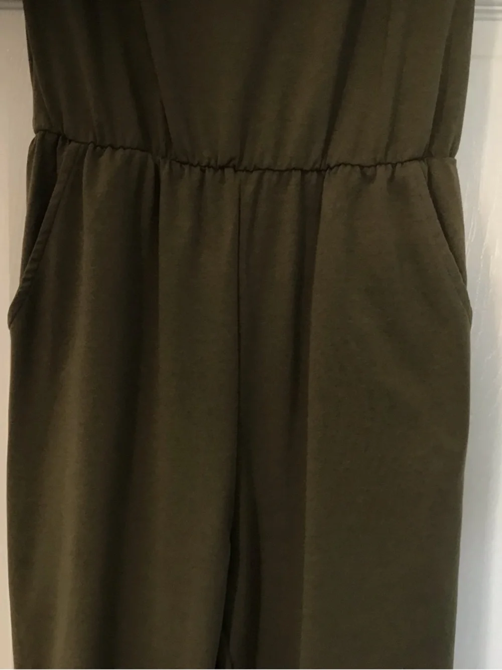 Olive Green Women's Jumpsuit - Picture 3 of 10